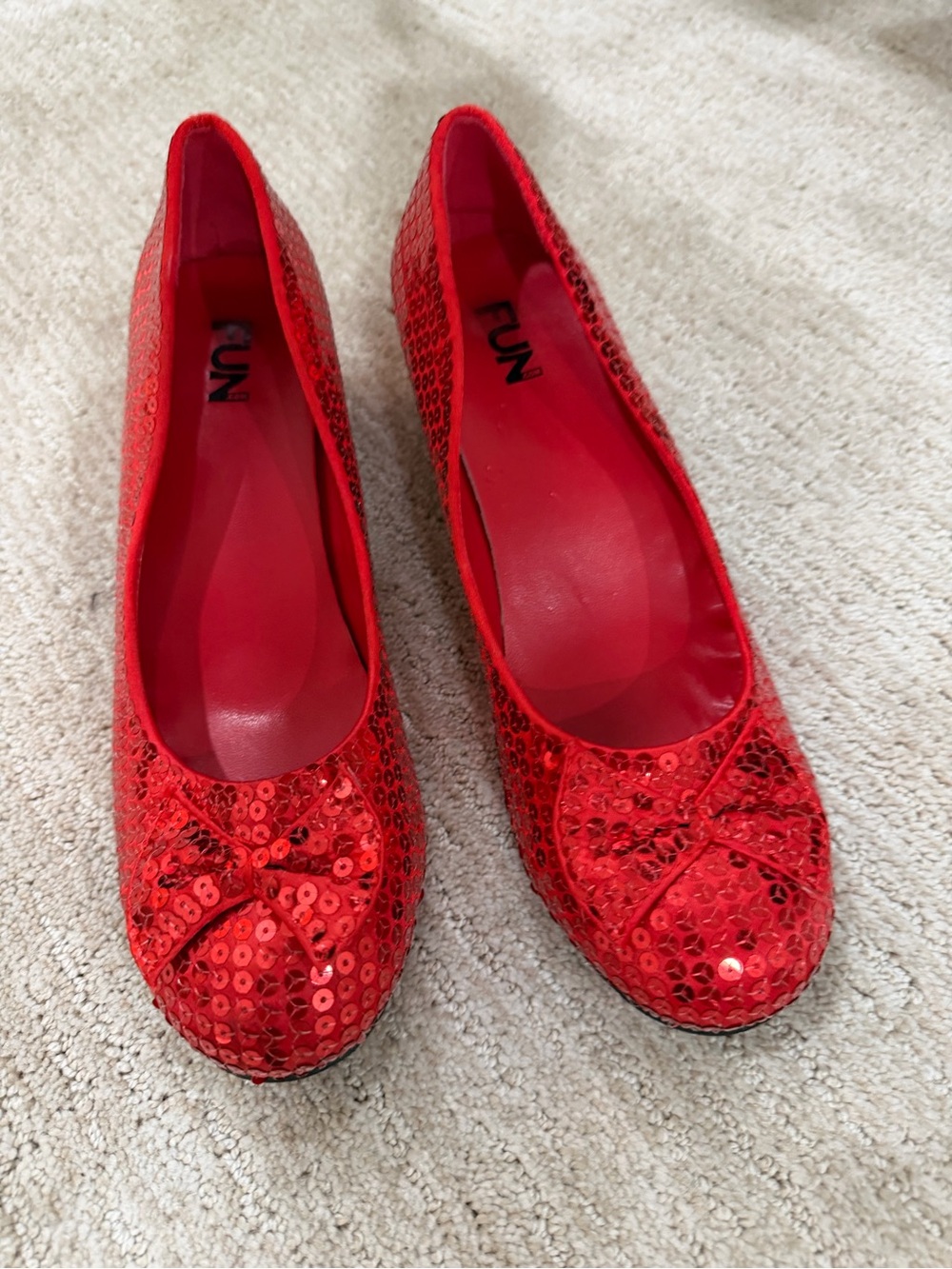 Red Sequin Dorothy heels- Women's Sparkle Slip-Ons - wizard of oz costume